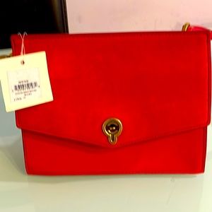 NWT- Fossil  Mini Red Cross Body Bag